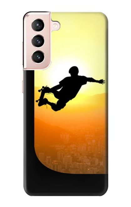 W2676 Extreme Skateboard Sunset Hard Case and Leather Flip Case For Samsung Galaxy S21 5G