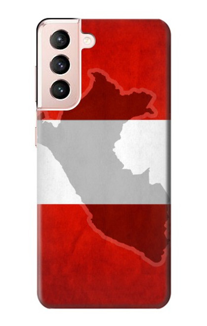 W3018 Peru Flag Hard Case and Leather Flip Case For Samsung Galaxy S21 5G