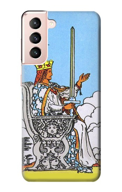 W3068 Tarot Card Queen of Swords Hard Case and Leather Flip Case For Samsung Galaxy S21 5G