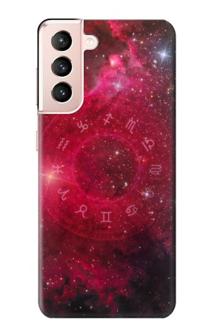 W3368 Zodiac Red Galaxy Hard Case and Leather Flip Case For Samsung Galaxy S21 5G