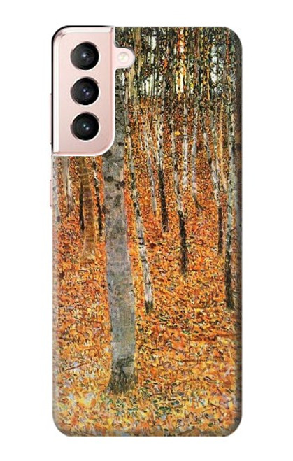 W3380 Gustav Klimt Birch Forest Hard Case and Leather Flip Case For Samsung Galaxy S21 5G