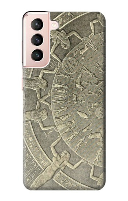 W3396 Dendera Zodiac Ancient Egypt Hard Case and Leather Flip Case For Samsung Galaxy S21 5G