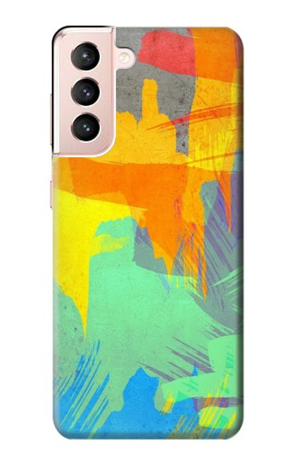 W3423 Brush Stroke Hard Case and Leather Flip Case For Samsung Galaxy S21 5G