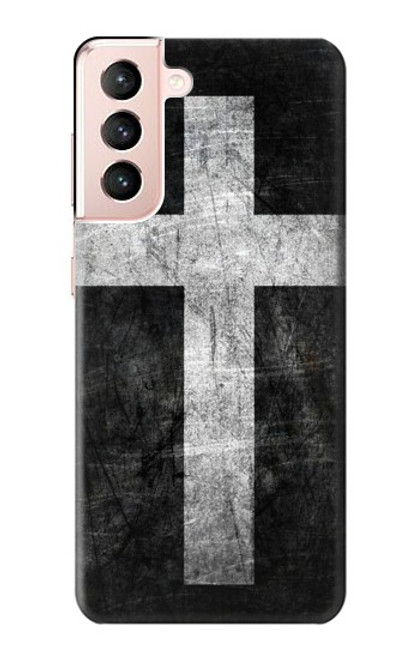 W3491 Christian Cross Hard Case and Leather Flip Case For Samsung Galaxy S21 5G