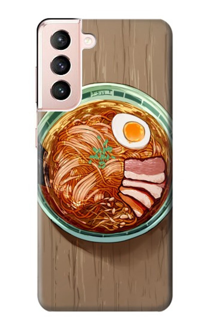 W3756 Ramen Noodles Hard Case and Leather Flip Case For Samsung Galaxy S21 5G