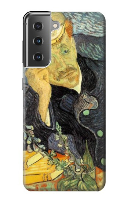 W0212 Van Gogh Portrait of Dr. Gachet Hard Case and Leather Flip Case For Samsung Galaxy S21 Plus 5G, Galaxy S21+ 5G