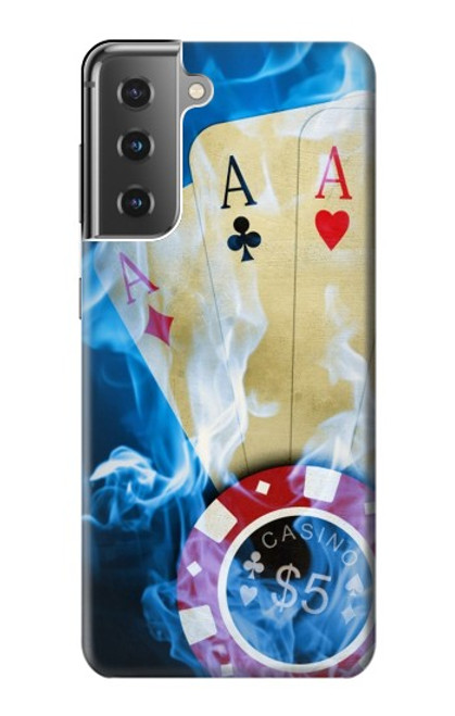 W0348 Casino Hard Case and Leather Flip Case For Samsung Galaxy S21 Plus 5G, Galaxy S21+ 5G