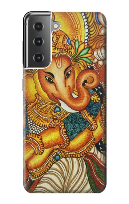 W0440 Hindu God Ganesha Hard Case and Leather Flip Case For Samsung Galaxy S21 Plus 5G, Galaxy S21+ 5G