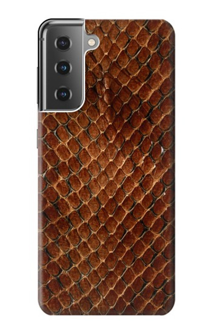 W0555 Snake Skin Hard Case and Leather Flip Case For Samsung Galaxy S21 Plus 5G, Galaxy S21+ 5G