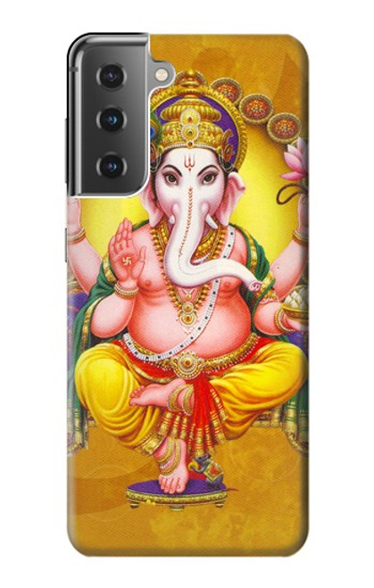 W0896 Lord Ganesh Hindu God Hard Case and Leather Flip Case For Samsung Galaxy S21 Plus 5G, Galaxy S21+ 5G