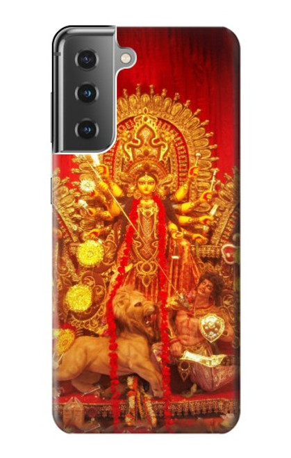 W1030 Hindu God Durga Puja Hard Case and Leather Flip Case For Samsung Galaxy S21 Plus 5G, Galaxy S21+ 5G