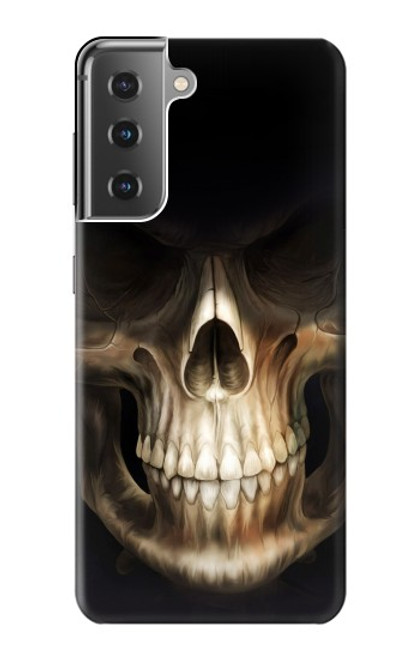 W1107 Skull Face Grim Reaper Hard Case and Leather Flip Case For Samsung Galaxy S21 Plus 5G, Galaxy S21+ 5G