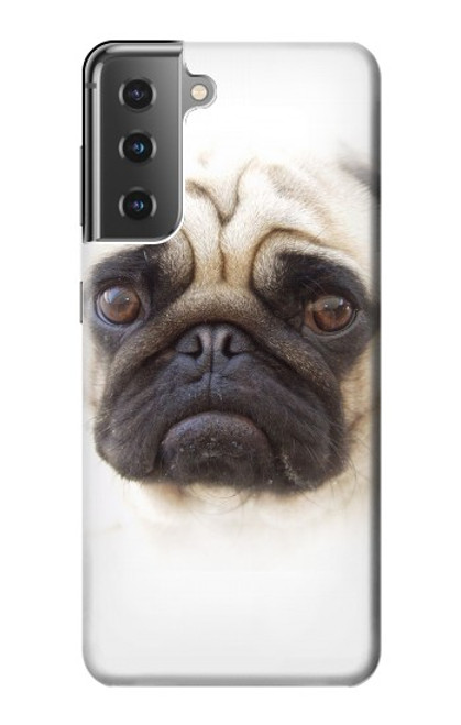 W1852 Pug Dog Hard Case and Leather Flip Case For Samsung Galaxy S21 Plus 5G, Galaxy S21+ 5G