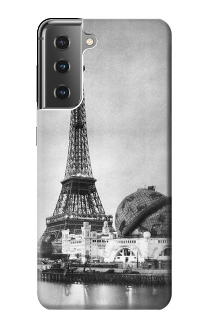 W2350 Old Paris Eiffel Tower Hard Case and Leather Flip Case For Samsung Galaxy S21 Plus 5G, Galaxy S21+ 5G