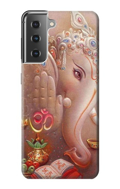 W2678 Hindu God Ganesha Lord of Success Hard Case and Leather Flip Case For Samsung Galaxy S21 Plus 5G, Galaxy S21+ 5G