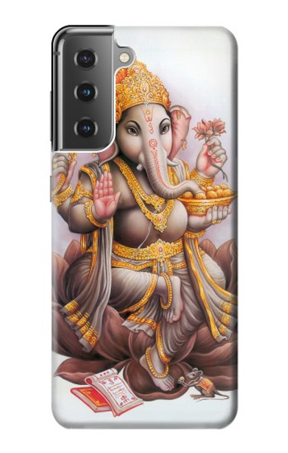 W2820 Hindu God Ganesha Ganapati Vinayaka Hard Case and Leather Flip Case For Samsung Galaxy S21 Plus 5G, Galaxy S21+ 5G