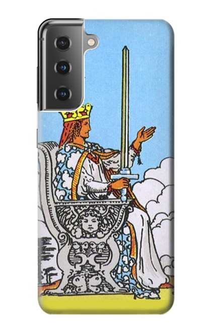 W3068 Tarot Card Queen of Swords Hard Case and Leather Flip Case For Samsung Galaxy S21 Plus 5G, Galaxy S21+ 5G