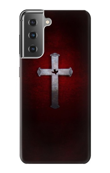 W3160 Christian Cross Hard Case and Leather Flip Case For Samsung Galaxy S21 Plus 5G, Galaxy S21+ 5G