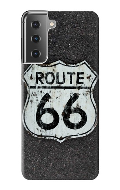 W3207 Route 66 Sign Hard Case and Leather Flip Case For Samsung Galaxy S21 Plus 5G, Galaxy S21+ 5G