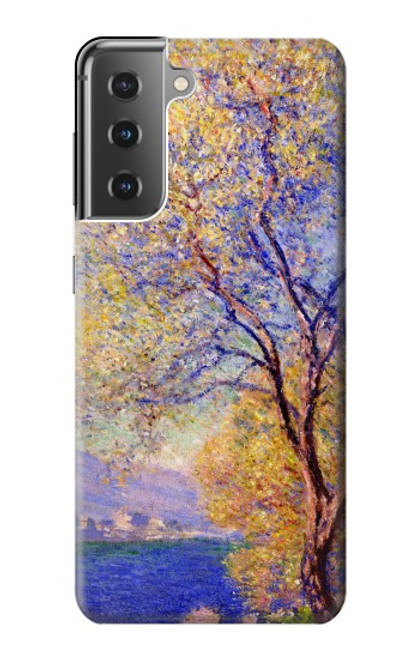 W3339 Claude Monet Antibes Seen from the Salis Gardens Hard Case and Leather Flip Case For Samsung Galaxy S21 Plus 5G, Galaxy S21+ 5G