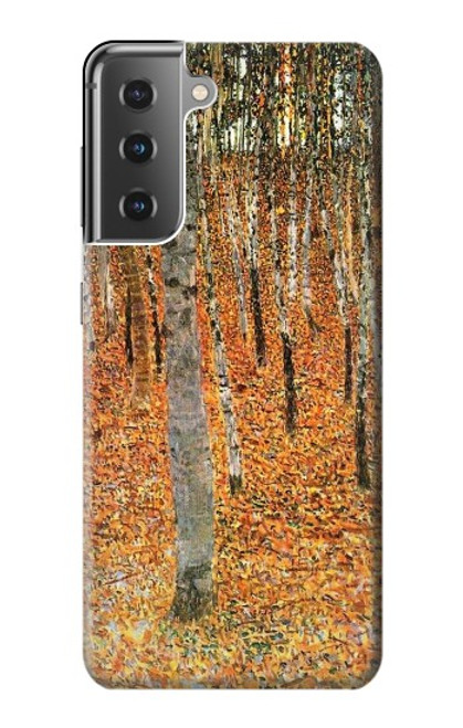 W3380 Gustav Klimt Birch Forest Hard Case and Leather Flip Case For Samsung Galaxy S21 Plus 5G, Galaxy S21+ 5G