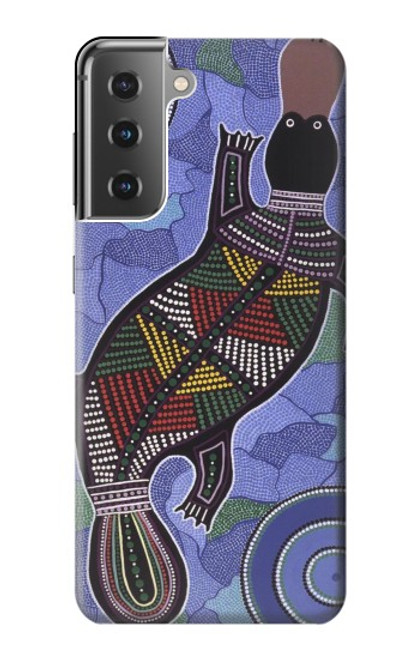 W3387 Platypus Australian Aboriginal Art Hard Case and Leather Flip Case For Samsung Galaxy S21 Plus 5G, Galaxy S21+ 5G