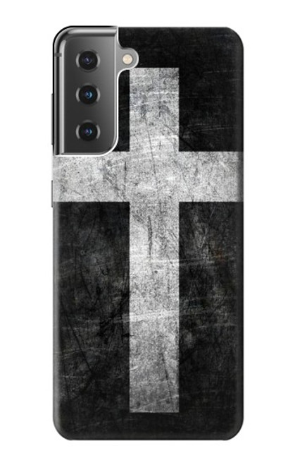 W3491 Christian Cross Hard Case and Leather Flip Case For Samsung Galaxy S21 Plus 5G, Galaxy S21+ 5G