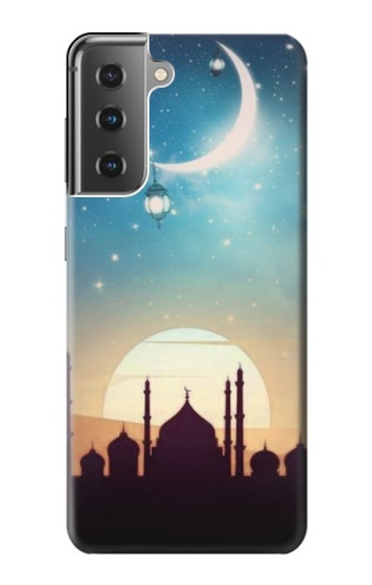 W3502 Islamic Sunset Hard Case and Leather Flip Case For Samsung Galaxy S21 Plus 5G, Galaxy S21+ 5G