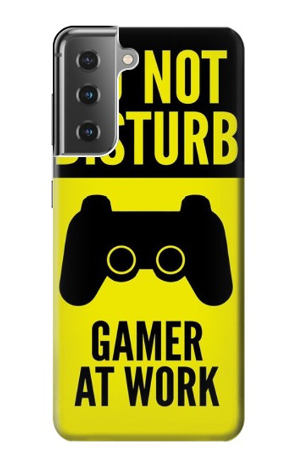 W3515 Gamer Work Hard Case and Leather Flip Case For Samsung Galaxy S21 Plus 5G, Galaxy S21+ 5G