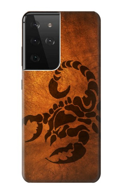 W0683 Scorpion Tattoo Hard Case and Leather Flip Case For Samsung Galaxy S21 Ultra 5G