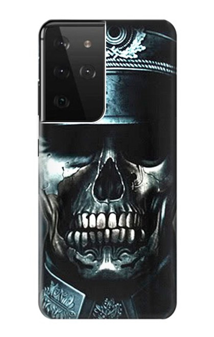 W0754 Skull Soldier Zombie Hard Case and Leather Flip Case For Samsung Galaxy S21 Ultra 5G