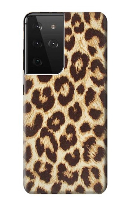 W2204 Leopard Pattern Graphic Printed Hard Case and Leather Flip Case For Samsung Galaxy S21 Ultra 5G