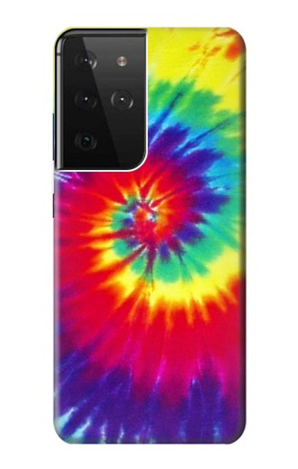 W2884 Tie Dye Swirl Color Hard Case and Leather Flip Case For Samsung Galaxy S21 Ultra 5G