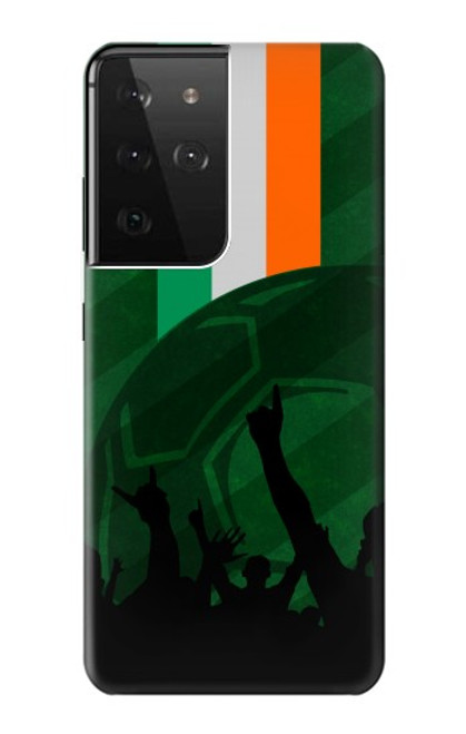 W3002 Ireland Football Soccer Hard Case and Leather Flip Case For Samsung Galaxy S21 Ultra 5G