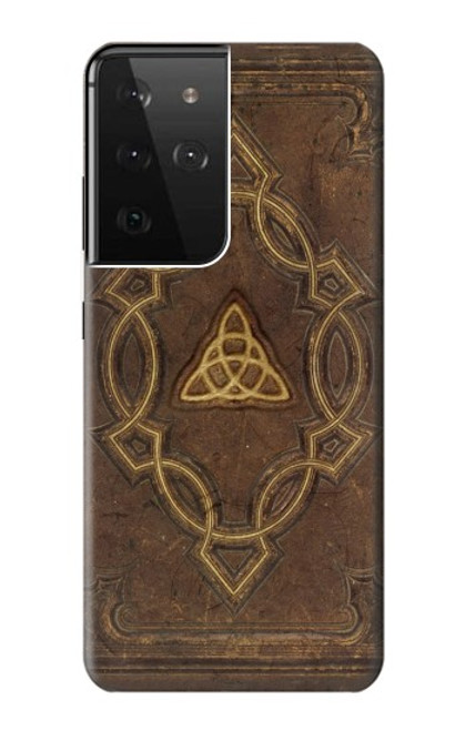 W3219 Spell Book Cover Hard Case and Leather Flip Case For Samsung Galaxy S21 Ultra 5G