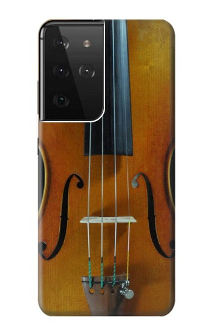 W3234 Violin Hard Case and Leather Flip Case For Samsung Galaxy S21 Ultra 5G