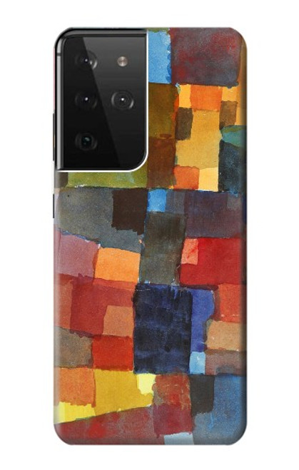 W3341 Paul Klee Raumarchitekturen Hard Case and Leather Flip Case For Samsung Galaxy S21 Ultra 5G