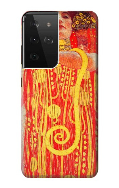 W3352 Gustav Klimt Medicine Hard Case and Leather Flip Case For Samsung Galaxy S21 Ultra 5G