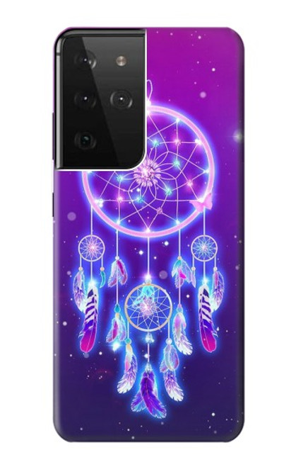 W3484 Cute Galaxy Dream Catcher Hard Case and Leather Flip Case For Samsung Galaxy S21 Ultra 5G