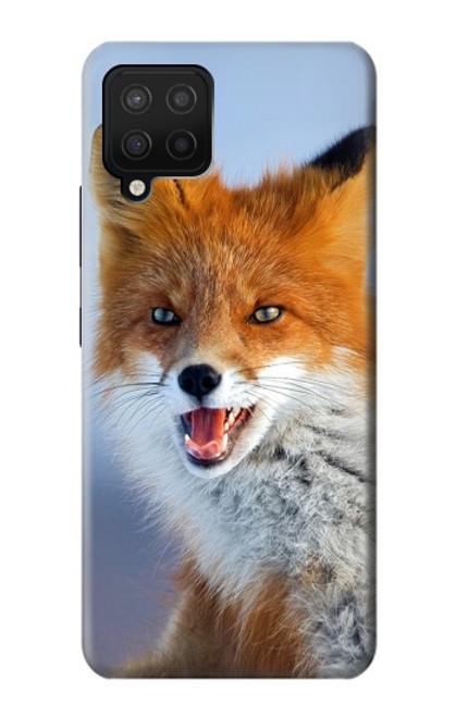 W0417 Fox Hard Case and Leather Flip Case For Samsung Galaxy A12