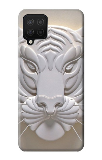 W0574 Tiger Carving Hard Case and Leather Flip Case For Samsung Galaxy A12