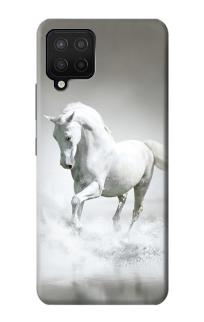 W0932 White Horse Hard Case and Leather Flip Case For Samsung Galaxy A12