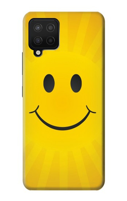 W1146 Yellow Sun Smile Hard Case and Leather Flip Case For Samsung Galaxy A12