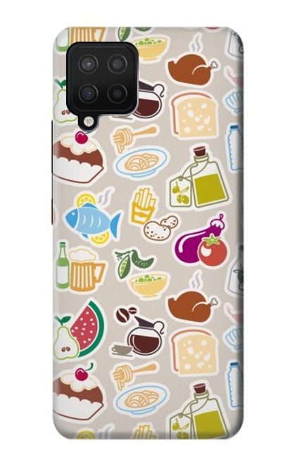 W2321 Food and Drink Seamless Hard Case and Leather Flip Case For Samsung Galaxy A12