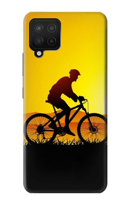 W2385 Bicycle Bike Sunset Hard Case and Leather Flip Case For Samsung Galaxy A12