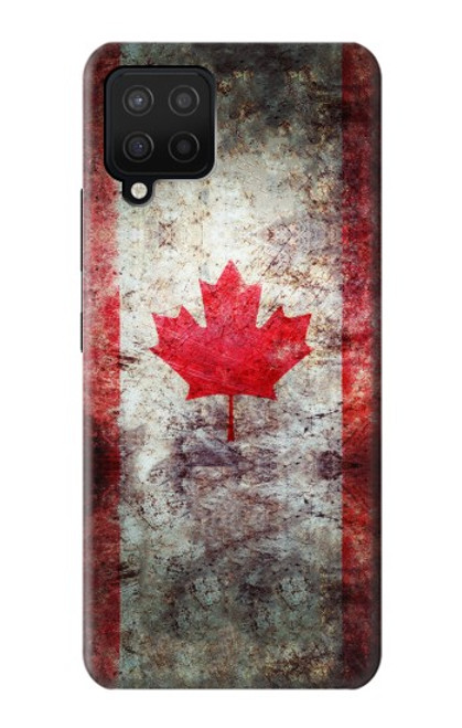 W2490 Canada Maple Leaf Flag Texture Hard Case and Leather Flip Case For Samsung Galaxy A12