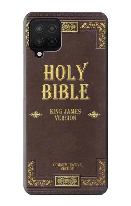 W2889 Holy Bible Cover King James Version Hard Case and Leather Flip Case For Samsung Galaxy A12