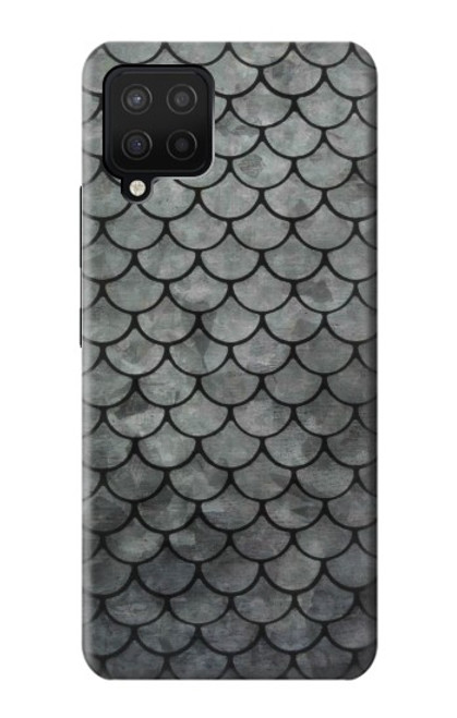W2950 Silver Fish Scale Hard Case and Leather Flip Case For Samsung Galaxy A12