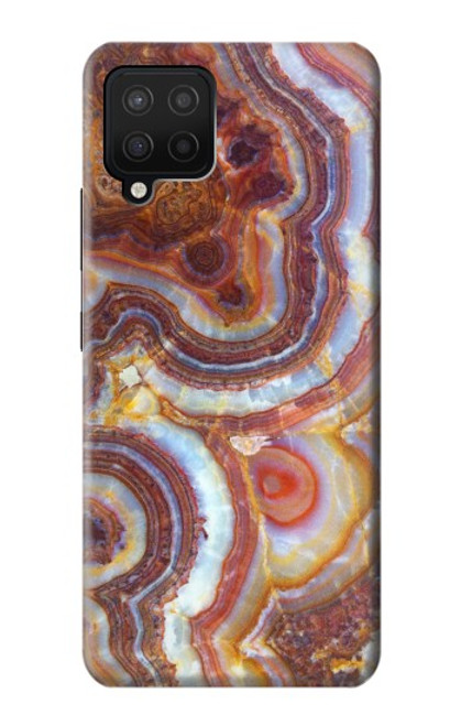 W3034 Colored Marble Texture Printed Hard Case and Leather Flip Case For Samsung Galaxy A12