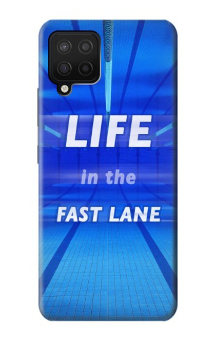 W3136 Life in the Fast Lane Swimming Pool Hard Case and Leather Flip Case For Samsung Galaxy A12